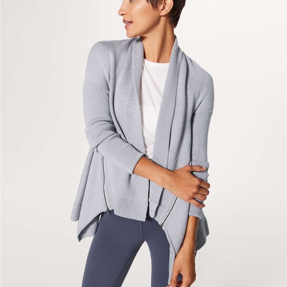 Lululemon Wrap It Up Sweater Merino Wool Blend 10